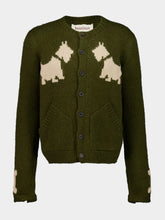 Baziszt Khaki Green Bobby Wool Cardigan