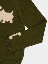 Baziszt Khaki Green Bobby Wool Cardigan