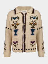 Baziszt Off-White Garden Wool Cardigan