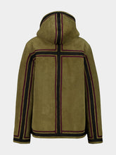 Baziszt Khaki Shearling Herans Hooded Jacket