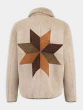 Baziszt Beige Rigel Suede Shearling Jacket