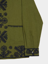 Baziszt Khaki Green Fougère Cotton Shirt