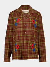 Baziszt Khaki and Burgundy Pilot Shirt