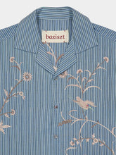 Baziszt Blue Striped Cotton Saba Shirt