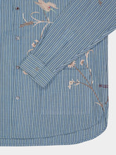 Baziszt Blue Striped Cotton Saba Shirt