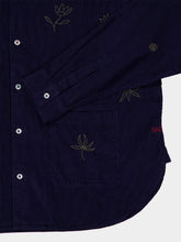 Baziszt Navy Blue Cotton Serenade Shirt