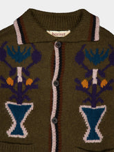 Baziszt Khaki Garden Alpaca Cardigan