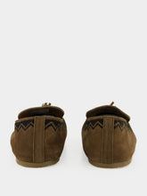Baziszt Khaki Crine Suede Tassel Loafers