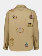 Baziszt Beige Tusken Embroidered Cotton Overshirt