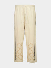 Baziszt Beige Sferic Embroidered Relaxed Pants