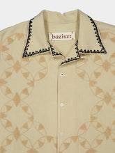 Baziszt Beige Sferic Embroidered Shirt