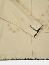 Baziszt Beige Sferic Embroidered Shirt