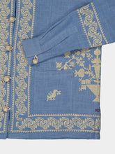 Baziszt Light Blue Tulum Cotton Shirt