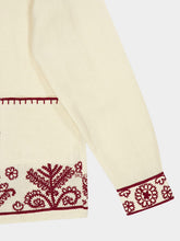 Baziszt Off-White and Burgundy Fougere Shirt