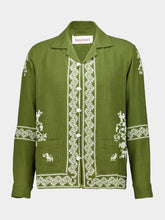 Baziszt Khaki Tulum Embroidered Shirt