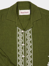 Baziszt Khaki Tulum Embroidered Shirt