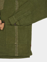 Baziszt Khaki Green Safia Cotton Sweater