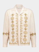 Baziszt Light Pink Roses Embroidered Shirt