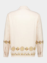 Baziszt Light Pink Roses Embroidered Shirt