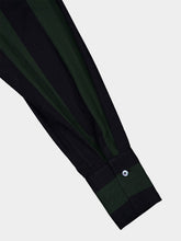 Marrakshi Life Forest Noir Striped V-Neck Blouse