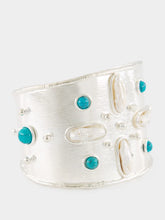 Sylvia Toledano Silver Mojave Cuff with Turquoise