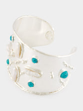 Sylvia Toledano Silver Mojave Cuff with Turquoise