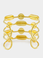 Sylvia Toledano Gold Grace Cuff Bracelet with Pearls