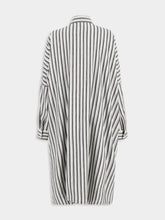 Marrakshi Life Black and White Stripe 1 Long-Sleeved Shirt Dress