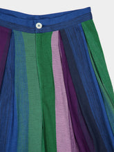 Marrakshi Life High-Waist Pleated Trousers Stripe 69 Cotton