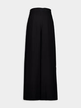 Marrakshi Life Black Solid High-Waist Pleated Cotton Trousers