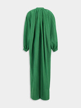 Marrakshi Life Kelly Green Maxi V-Neck Touareg Cotton Dress
