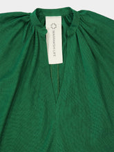 Marrakshi Life Kelly Green Maxi V-Neck Touareg Cotton Dress
