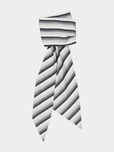 Marrakshi Life Black and White Stripe Cotton Scarf