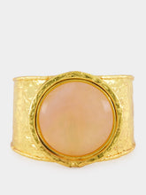 Sylvia Toledano Gold Pink Quartz Statement Cuff