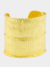 Sylvia Toledano Bamboo Gold Textured Cuff Bracelet