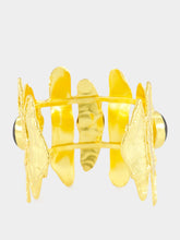 Sylvia Toledano Gold Brutalist Cuff with Black Onyx