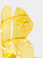 Sylvia Toledano Gold Brutalist Cuff with Black Onyx