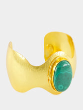 Sylvia Toledano Gold BatWoman Cuff with Malachite