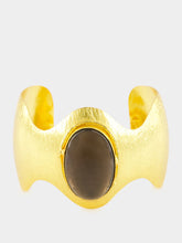 Sylvia Toledano Gold BatWoman Cuff with Smoky Quartz