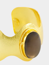 Sylvia Toledano Gold BatWoman Cuff with Smoky Quartz