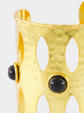 Sylvia Toledano Gold Cuff with Black Onyx Detailing
