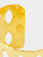 Sylvia Toledano Gold Cuff with Black Onyx Detailing