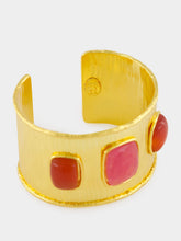 Sylvia Toledano Empire Pink Quartz and Cornelian Cuff Bracelet