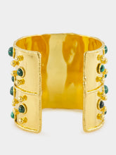Sylvia Toledano Cuff Byzance Golden brass and Malachite