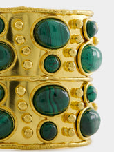 Sylvia Toledano Cuff Byzance Golden brass and Malachite