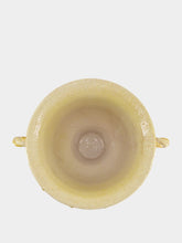 Ceramica ND Dolfi Yellow Pinecone Footed Vase with Handles