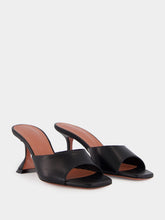 Amina Muaddi Black Lupita 70 Heeled Mules in Nappa