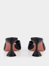 Amina Muaddi Black Lupita 70 Heeled Mules in Nappa
