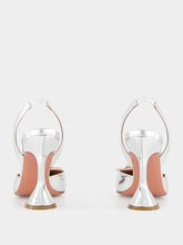 Amina Muaddi Silver Begum Slingback Pumps