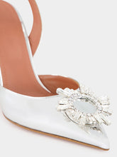 Amina Muaddi Silver Begum Slingback Pumps
